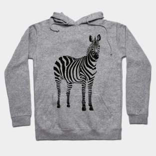 Black shapes forming a Zebra Hoodie